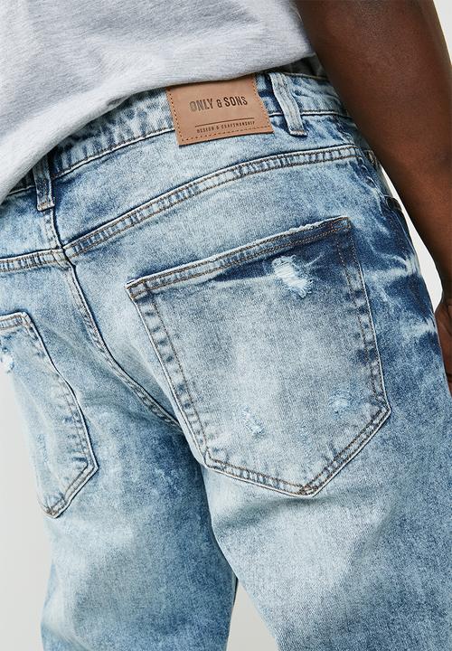 Only & Sons - Regular cropped jeans - blue