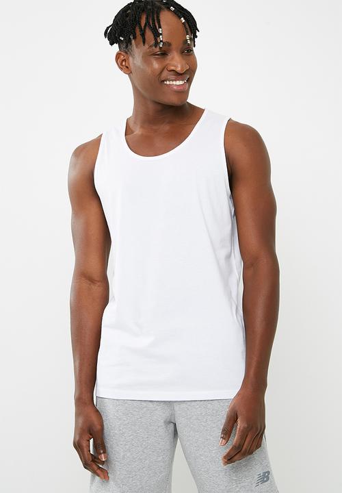 Superbalist - Plain vest 3 pack - navy, white & burgundy