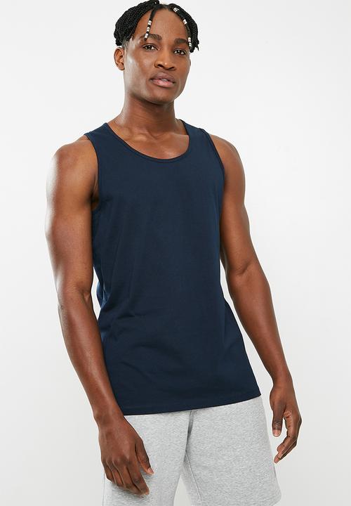 Superbalist - Plain vest 3 pack - navy, white & burgundy