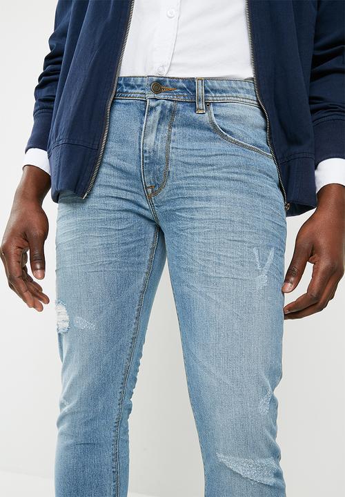Superbalist - Skinny scuffed jeans - blue 