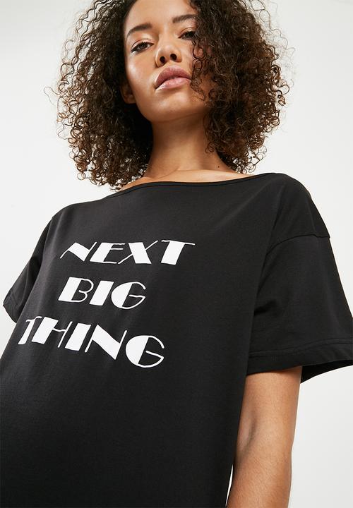 Missguided - Next big thing night tee - black