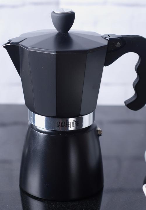 La Cafetiere - 6 cup classic espresso moka pot - black