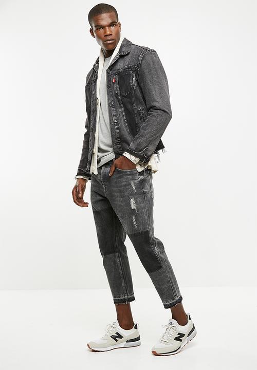 Only & Sons - Beam knee patch jeans - charcoal