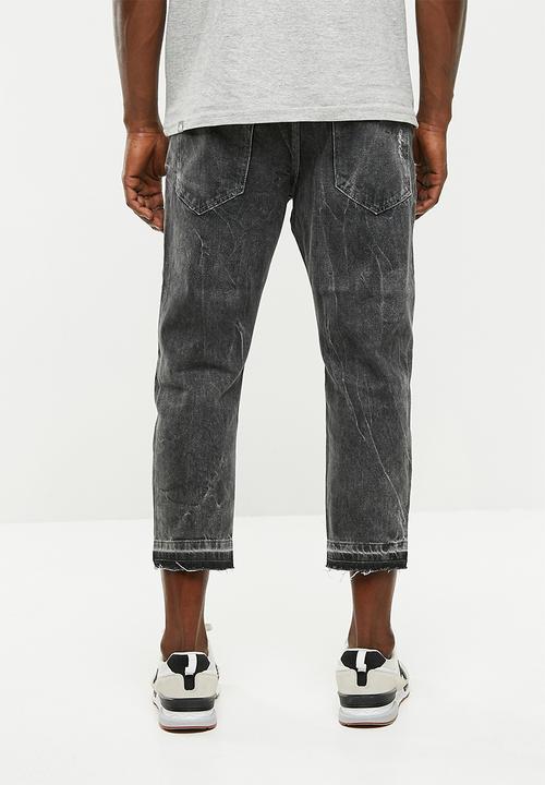 Only & Sons - Beam knee patch jeans - charcoal