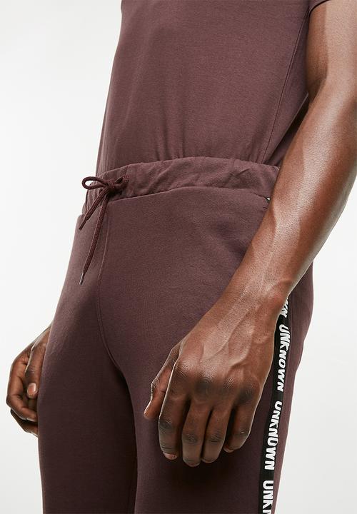 Only & Sons - Marcel tape sweat pants - burgundy
