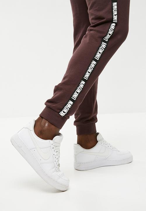 Only & Sons - Marcel tape sweat pants - burgundy