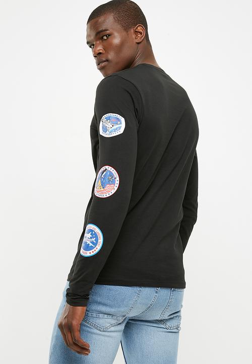 Only & Sons - NASA long sleeve tee - black
