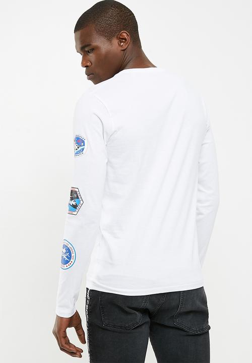 Only & Sons - NASA long sleeve tee - white