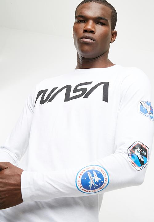 Only & Sons - NASA long sleeve tee - white