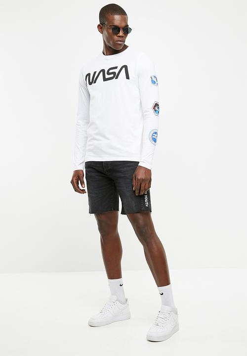 Only & Sons - NASA long sleeve tee - white
