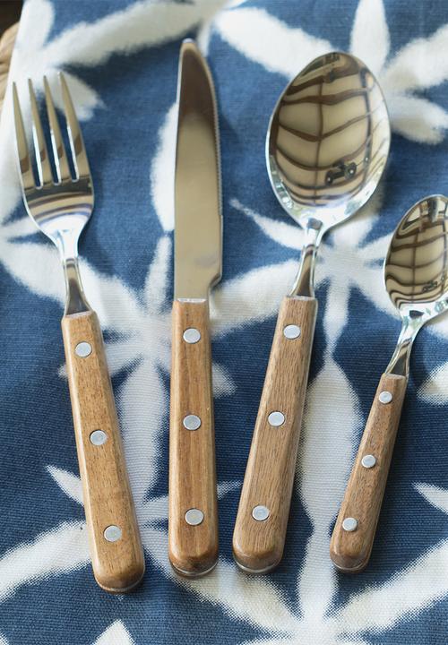 Drift - 16 Piece cutlery set - wood handle