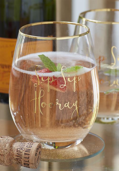 Ava & I - Stemless wine glass - sip sip hooray