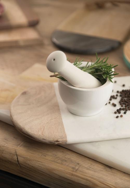 Kitchen Craft - Mango wood and marble serving board - rectangular