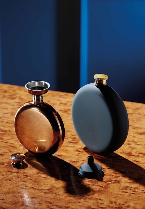 Kitchen Craft - Stainless steel 350ml hip flask - soft touch
