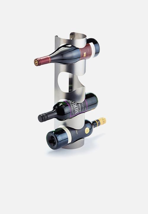 Kitchen Craft - Stainless steel wall mounted wine rack - silver
