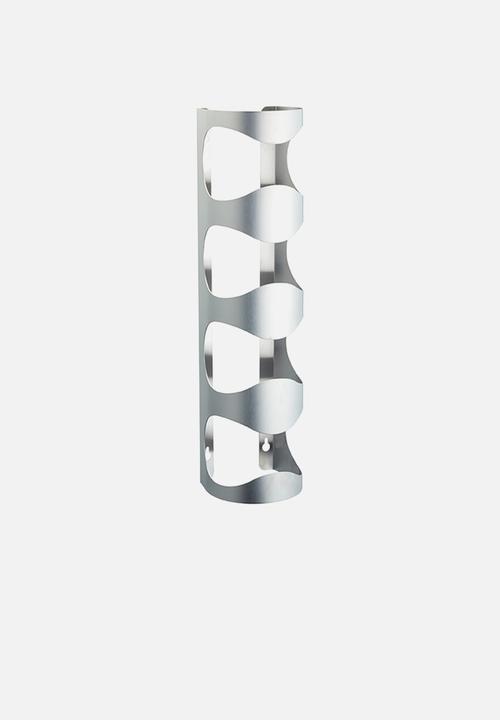 Kitchen Craft - Stainless steel wall mounted wine rack - silver