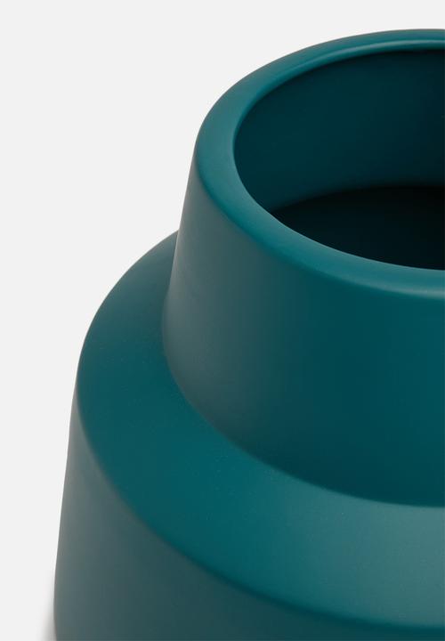 Grey Gardens - Hex vase - teal