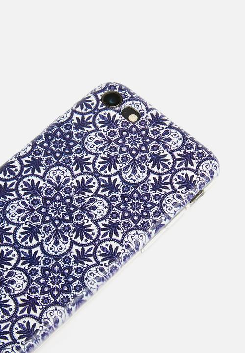 Hey Casey - Moroccan market marble phone cover - blue