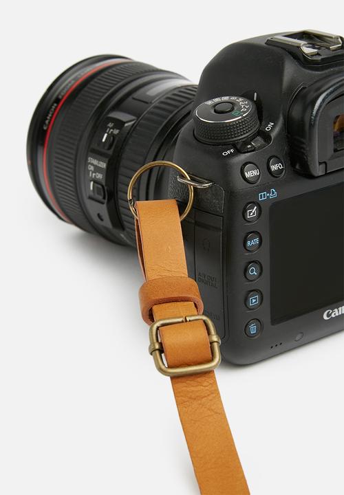 Escape Society - Leather camera sling - tan