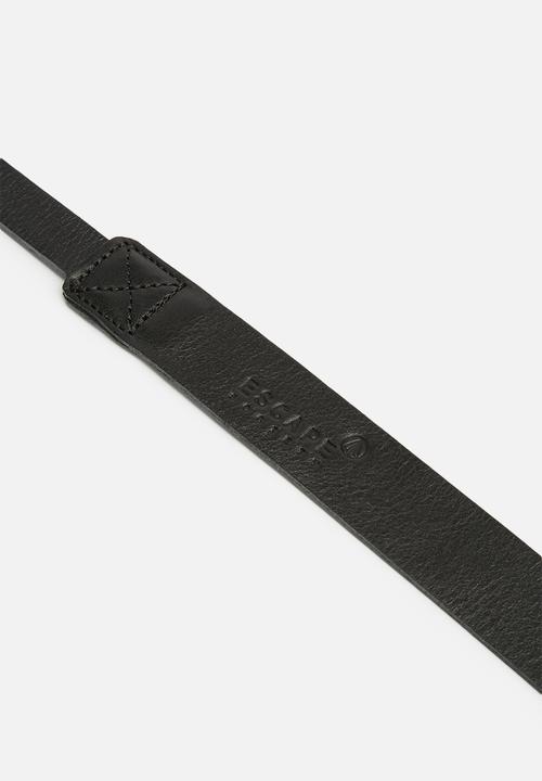 Escape Society - Leather camera sling - black
