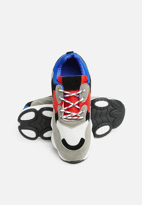 Missguided - Chunky sole colour block trainer - blue