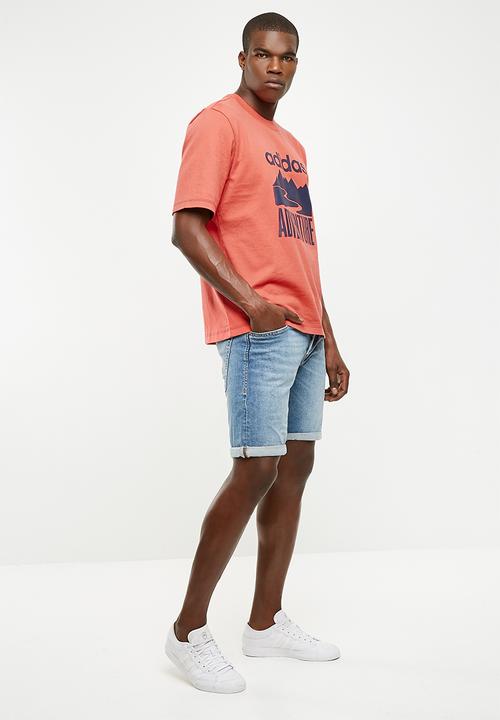 adidas Originals - Adventure tee - coral