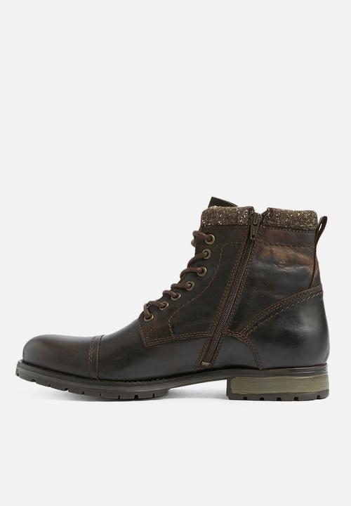 Jack & Jones - Marly leather - brown 