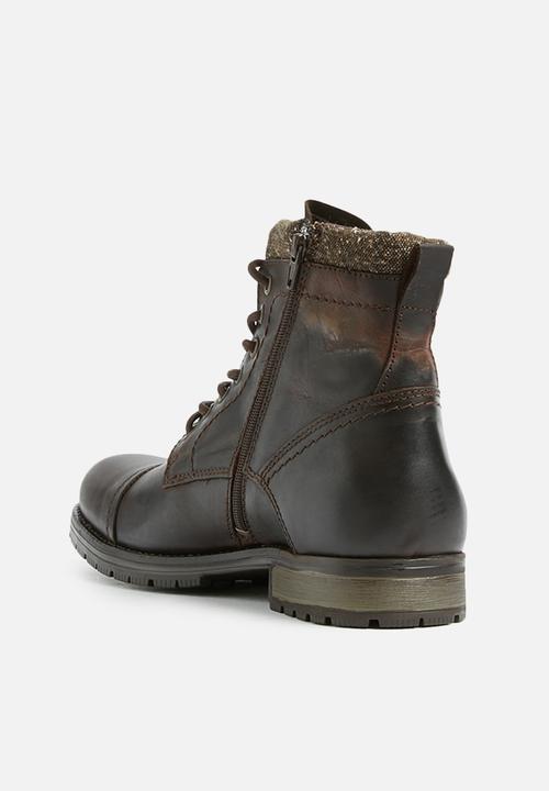 Jack & Jones - Marly leather - brown 
