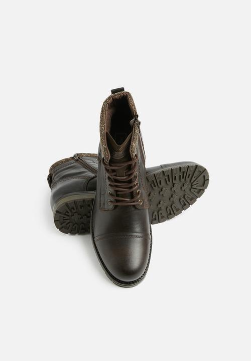 Jack & Jones - Marly leather - brown 