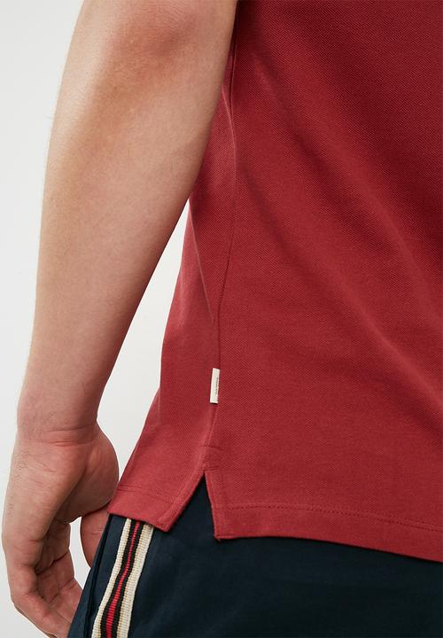 Jack & Jones - Contrast stripe polo - red 