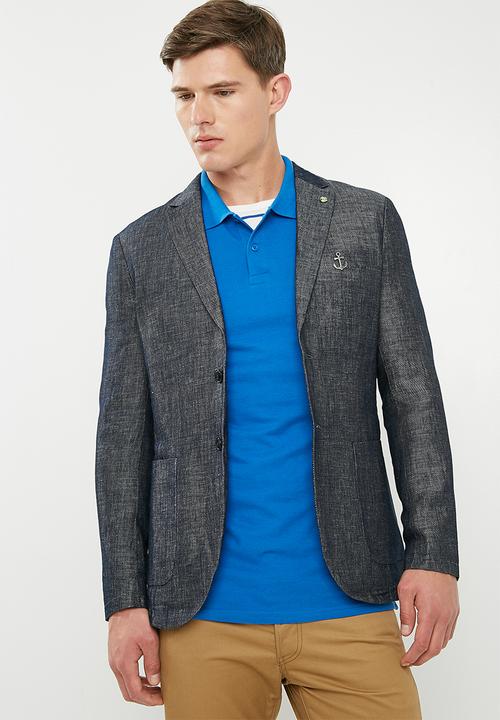 Jack & Jones - Chambray light blazer - navy 