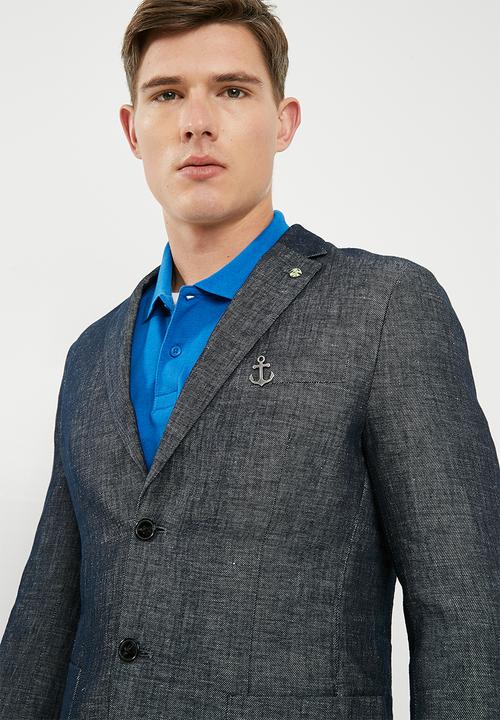 Jack & Jones - Chambray light blazer - navy 
