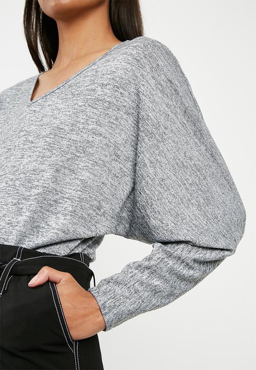 Superbalist - Cut and sew twofer bodysuit - grey 