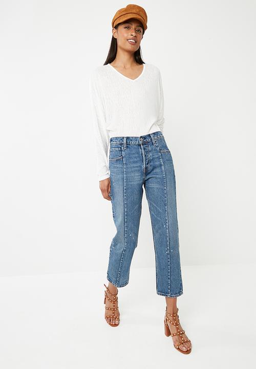 Superbalist - Cut and sew twofer bodysuit - white 