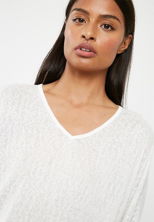 Superbalist - Cut and sew twofer bodysuit - white 