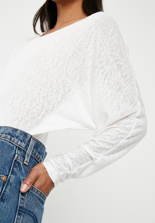 Superbalist - Cut and sew twofer bodysuit - white 