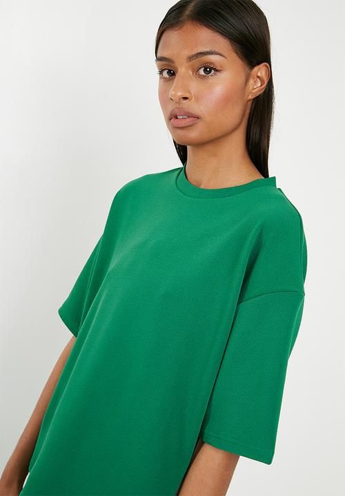 Superbalist - Boxy sport tee - green & white 