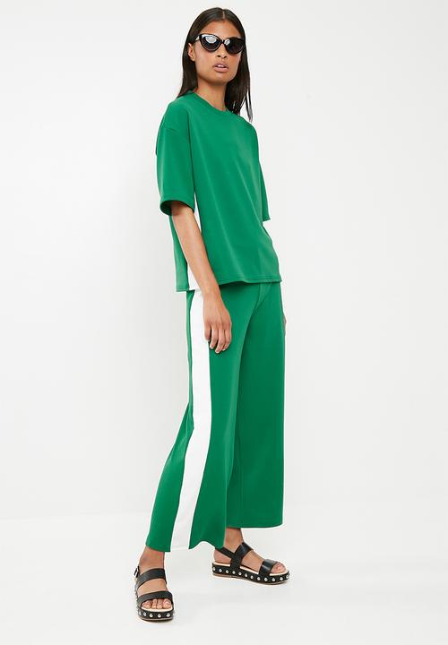 Superbalist - Boxy sport tee - green & white 