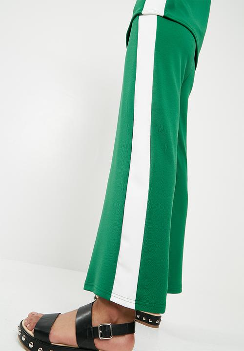 Superbalist - Pull on knit culotte - green & white 
