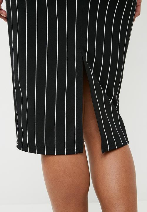 Superbalist - Pull on bodycon skirt - black & white