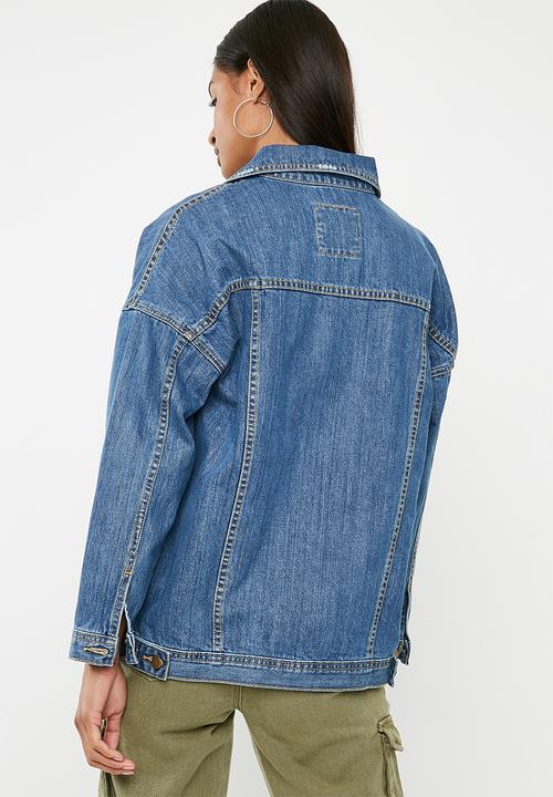 Superbalist - Tia oversized denim jacket - blue 