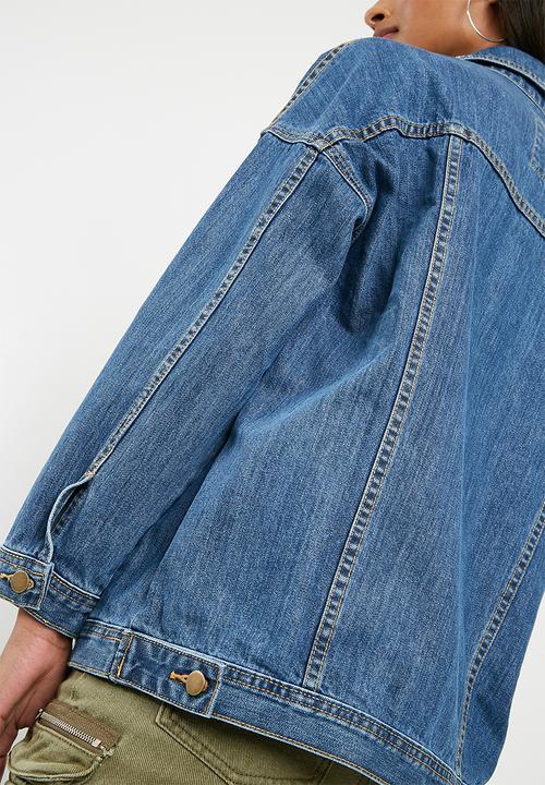 Superbalist - Tia oversized denim jacket - blue 