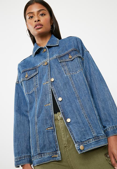 Superbalist - Tia oversized denim jacket - blue 