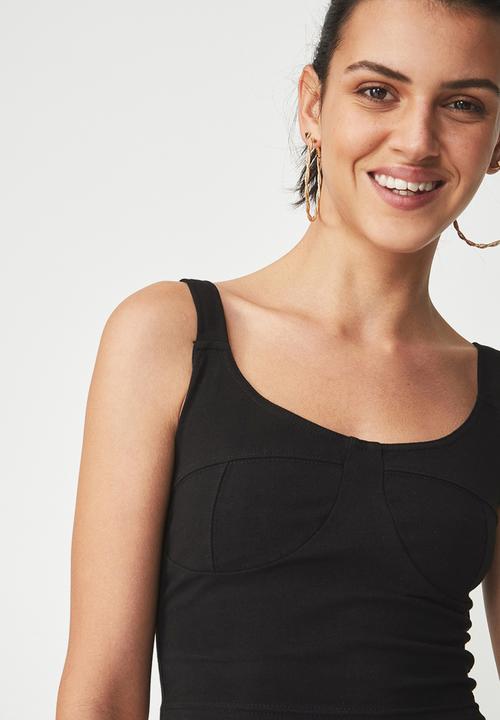 Cotton On - Jenna bustier cami - black