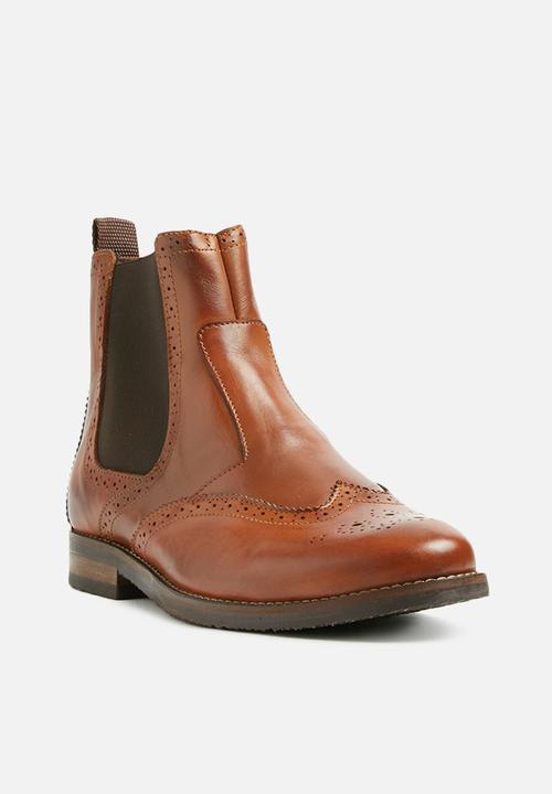 Superbalist - Brogue leather chelsea - tan