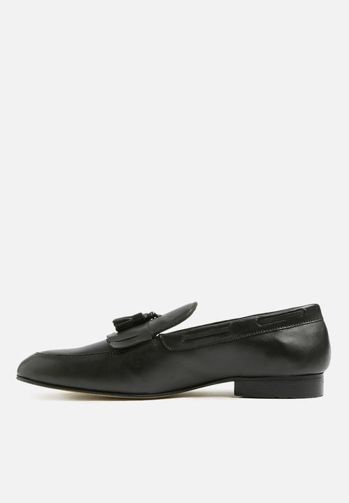 Superbalist - Fringe leather loafer - black
