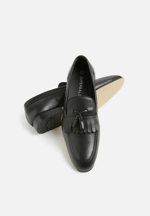Superbalist - Fringe leather loafer - black