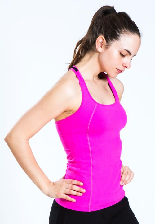 FIT Activewear - Sunny Singlet – Hot Pink & Black