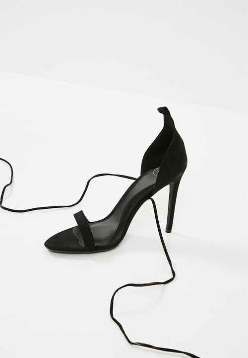 Missguided - Lace up ankle tie barely there - black 