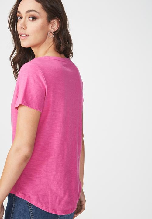 Cotton On - Deep V -Rose Violet 